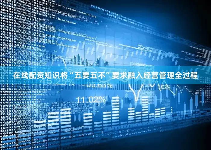 在线配资知识将“五要五不”要求融入经营管理全过程