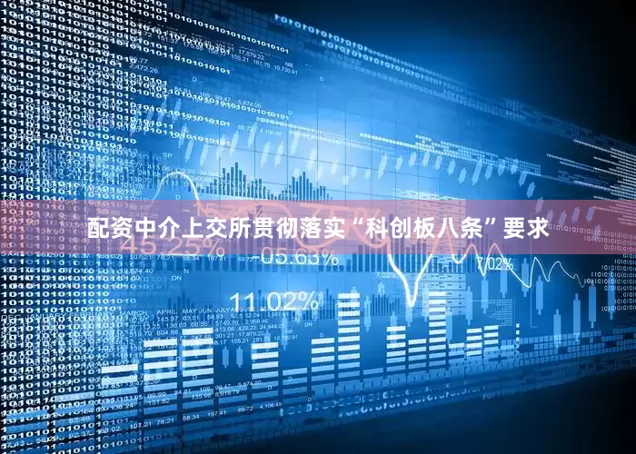 配资中介上交所贯彻落实“科创板八条”要求