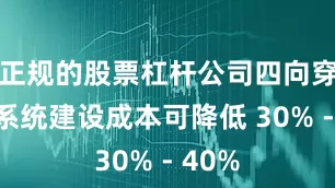 正规的股票杠杆公司四向穿梭车系统建设成本可降低 30% - 40%